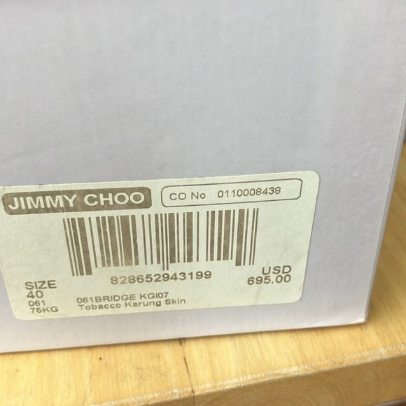 Jimmy Choo tobacco Karung skin stiletto - Picture 7 of 8